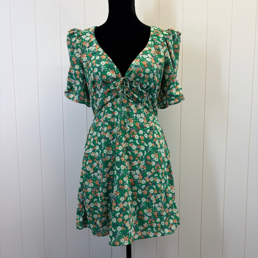 Kiss The Sky Boho Open Back Mini Dress Women Size L Cottage Coquette Romantic